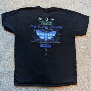Empyre Graphic T-Shirt Mens Large Black Fantastic Reality Butterfly Streetwear